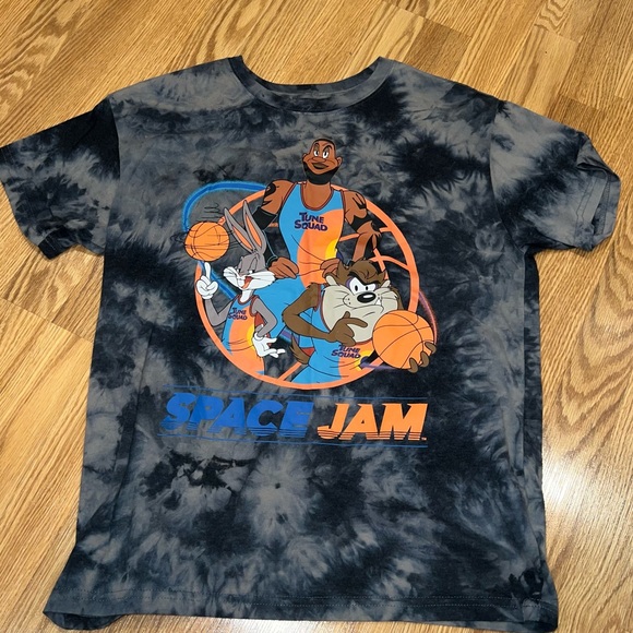 Space‎ Jam LeBron James Medium Black Logo Short Sleeve Tshirt NBA - Picture 1 of 6